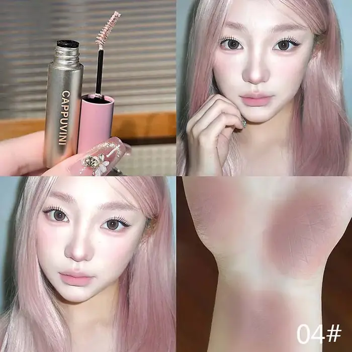 Crème Teintante Sourcils Velours Longue Tenue Couleur Marron Abricot Mascara Sourcils Anti-Transpira