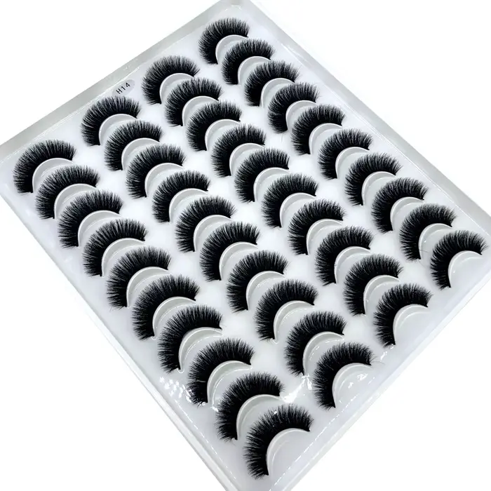 2023 nouveau 20 paires naturel long 3D vison faux cils faux cils kit de maquillage vison cils extens