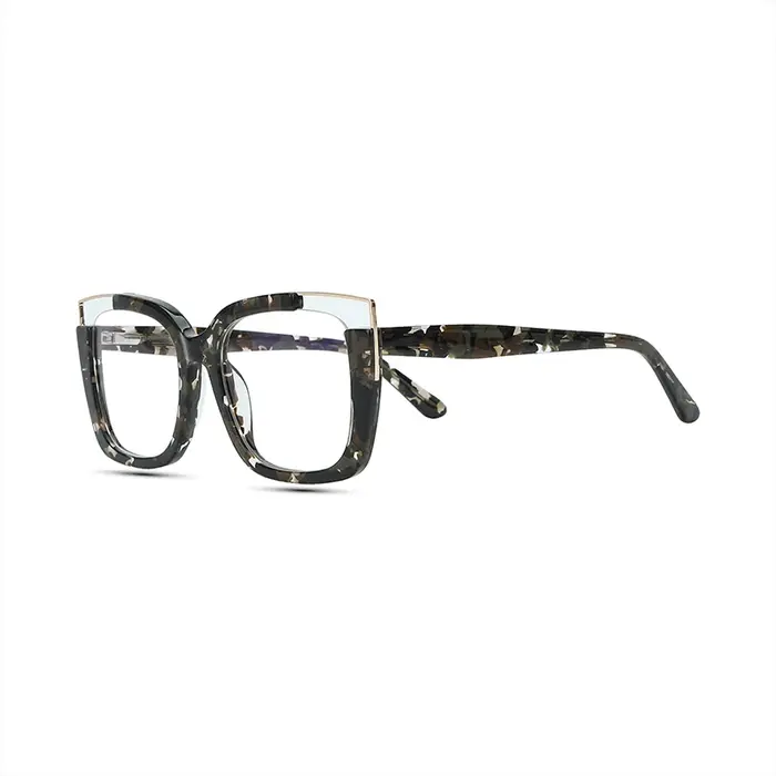 Lunettes œil de chat surdimensionnées rétro pour femmes de luxe, lunettes optiques en fibre d'acétat