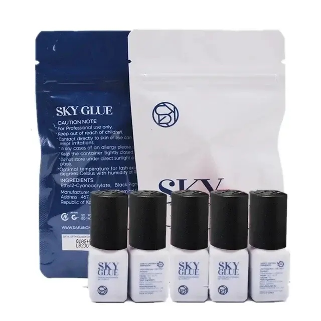 5/10 pièces Original corée ciel S + cils colle dame noir adhésif 1-2S séchage rapide Zone