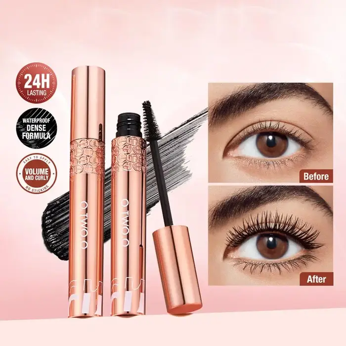 Mascara imperméable allonge les cils Extension noir sans taches allonge le Volume 5D Mascara en Fibe