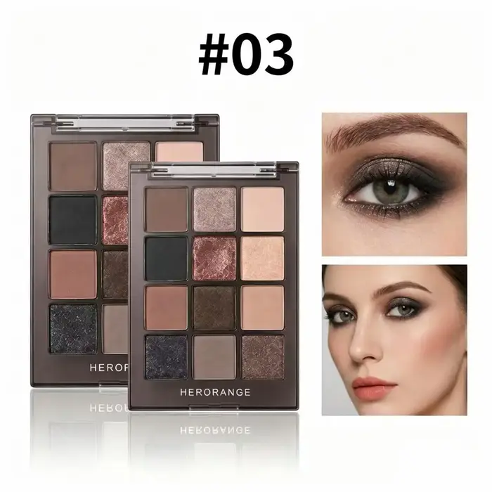 Palette de fards à paupières Herorange 12 couleurs