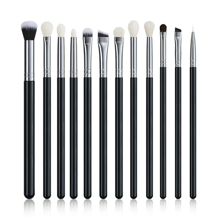 Pinceaux de maquillage pour les yeux en poils de chèvre, ensemble de pinceaux de maquillage, mélange