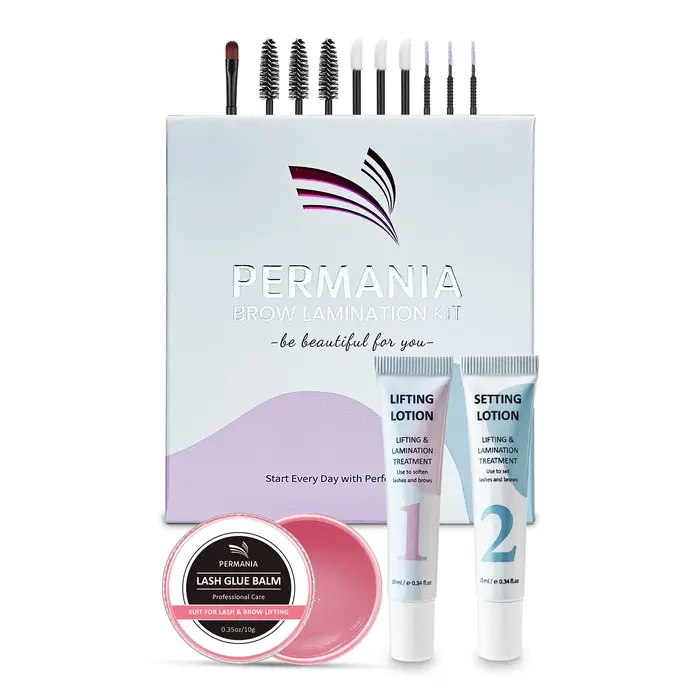PERMANIA nouveau Kit de levage de cils Kit de stratification des sourcils facile à appliquer pour un