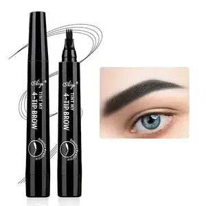 Crayon à sourcils Microblading à 4 pointes – Imperméable, anti-taches, traits naturels semblables à