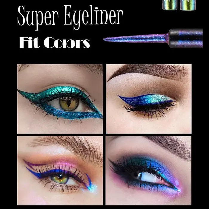 Caméléons Eyeliner liquide perle brillant métallique fard à paupières Liner Multi Chrome couleur Aurora maquillage des yeux paillettes Pigment