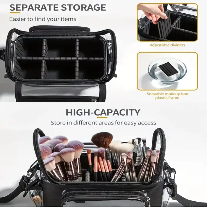 Porte-brosse de maquillage, sac à dos, étui de voyage pour maquilleur, sac de rangement cosmétique t