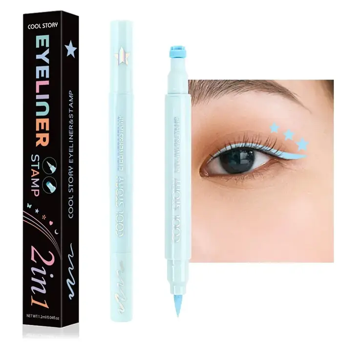 5 pièce/ensemble amour fleurs Eyeliner tampon stylo coloré rose bleu liquide