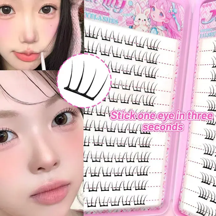 【Style K-pop 2.0】Faux cils autocollants - Pas de colle nécessaire