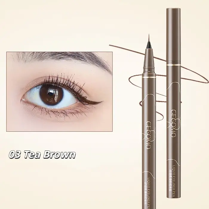 Stylo Eyeliner Ultra fin pour cils inférieurs, noir et marron, imperméable, durable, lisse, couché, 