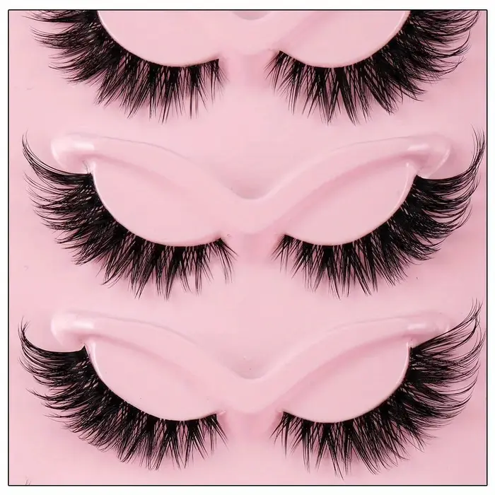 5 paires de faux cils œil de chat dramatiques – Naturels