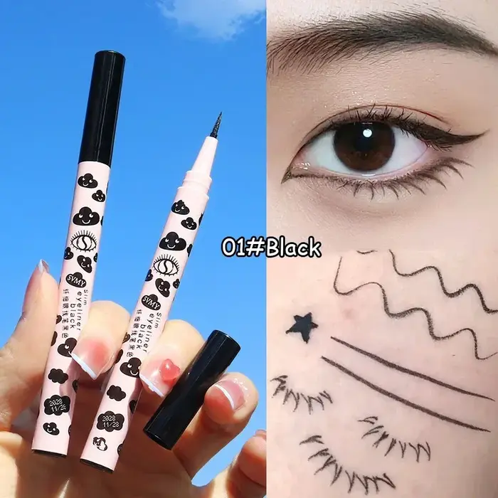 Stylo Eyeliner Liquide Effet Ver à Soie 0
