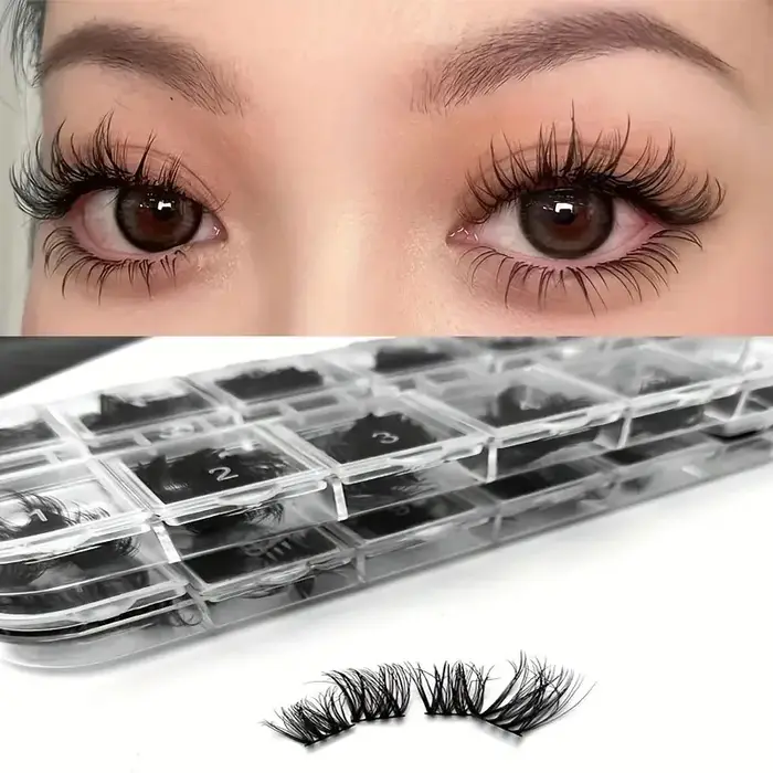 Faux cils DIY 120 grappes moelleuses - boucles dramatiques en forme de C