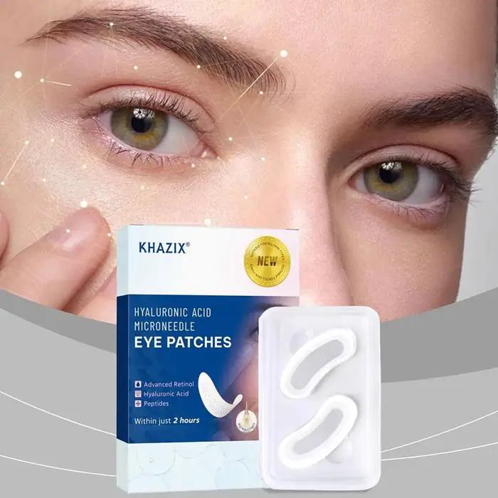 Patchs pour les yeux à l'acide hyaluronique avec rétinol et peptides, hydratation intense, lissage de la texture sous les yeux, soin doux des yeux, 1 paire