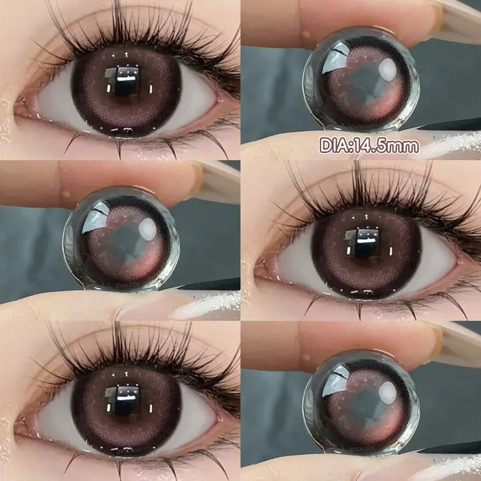 OVOLOOK-2pcs/paire beauté élèves rose lentilles de Contact pour les yeux nouvelle couleur naturelle