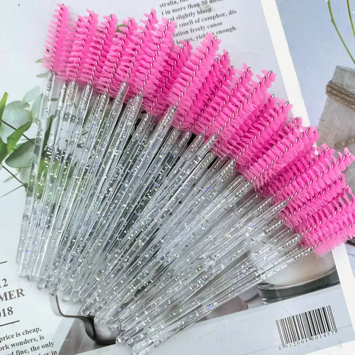 Pinceaux de maquillage jetables en cristal
