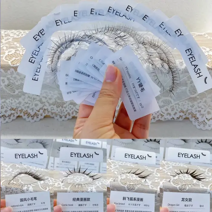 Kit de cartes d'essai de faux cils