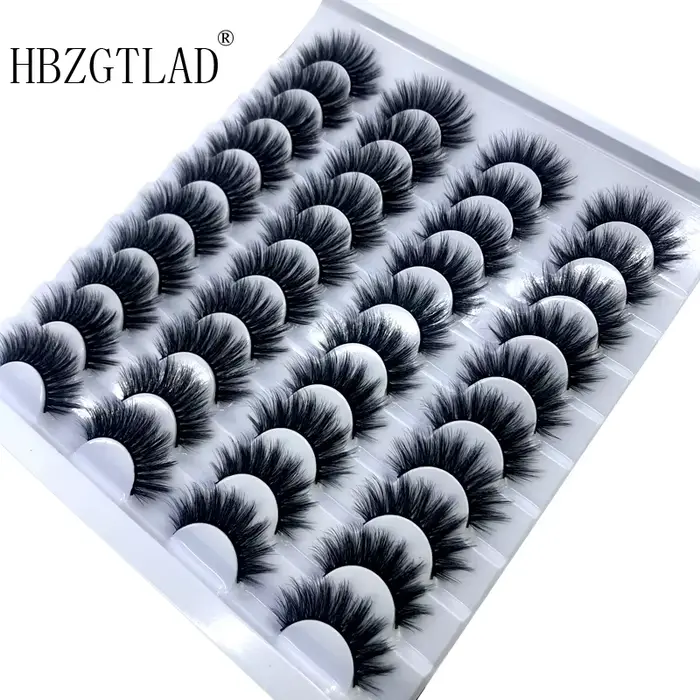 AMSDCN nouveaux 16/20 paires de cils 100% vison étendent naturellement et dramatiquement les faux ci