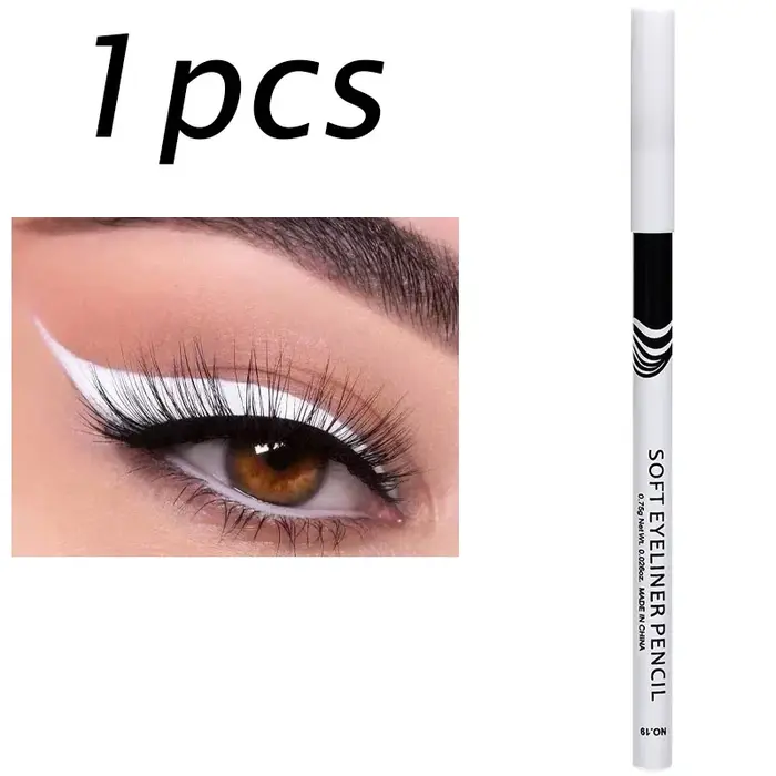 Crayon Eyeliner Blanc, Verhéritage, Stylo Cosmétique, Waterproof, Eclaircissant pour les Yeux, Outil