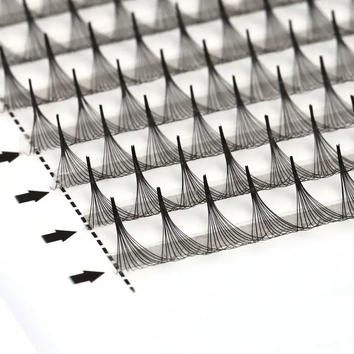 AGUUD-Extensions de cils préfabriquées, 10 plateaux/lot, volume russe, super éventails, aiguille, ti