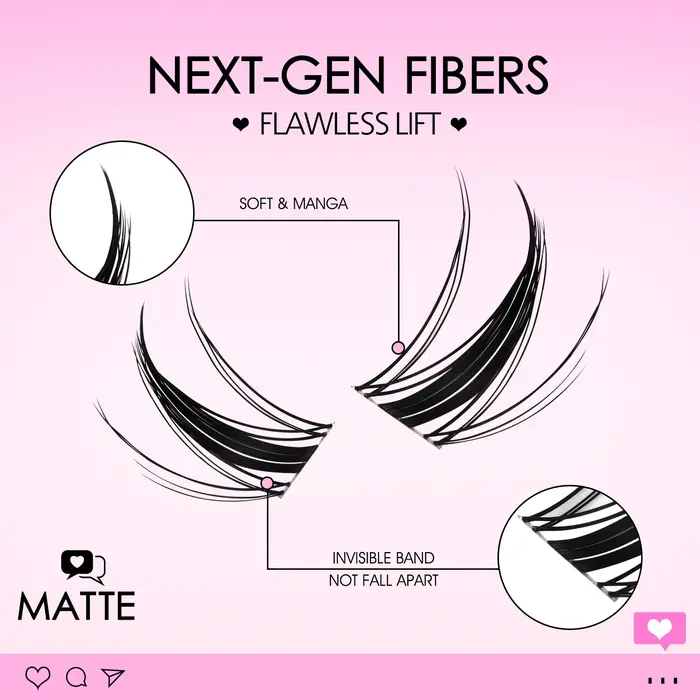 WOSHEER – Kit de grappes de cils Manga