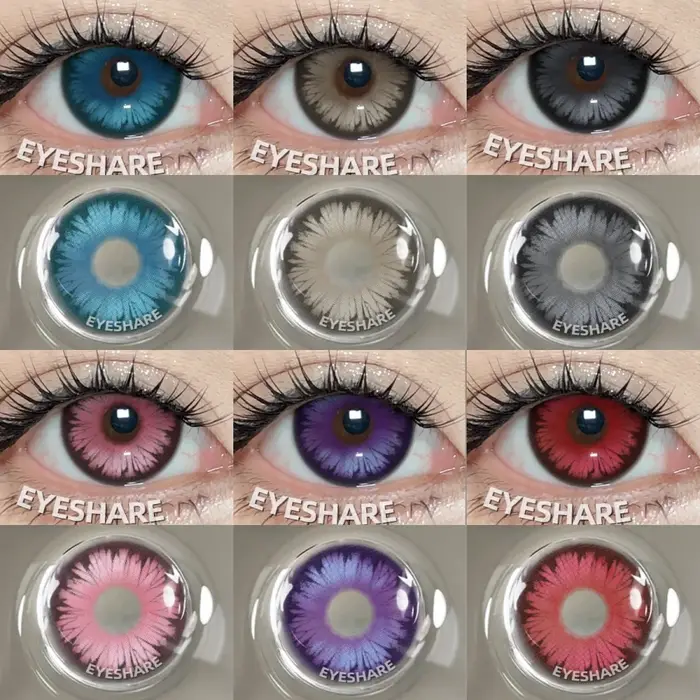 AMARA 1 paire de lentilles de Contact Cosplay rouge pour les yeux