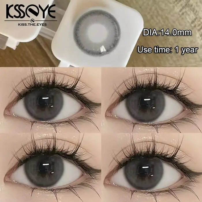 Lentilles de contact bleues avec myopie dioptrie