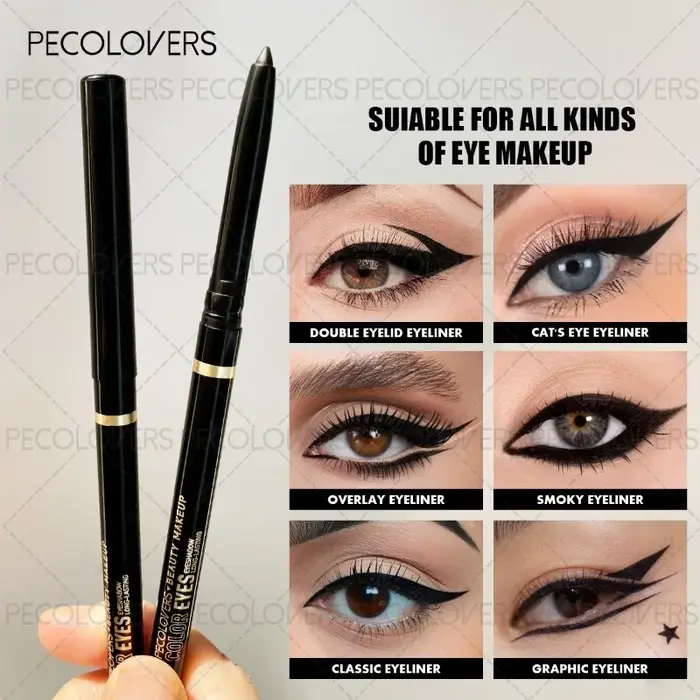 Eyeliner vert et noir, imperméable et résistant à la sueur