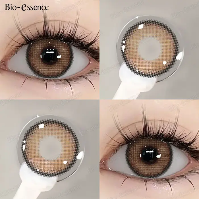 Lentilles de contact colorées Bio-essence série Doll Max G.DIA, effet grands yeux, marron naturel, n