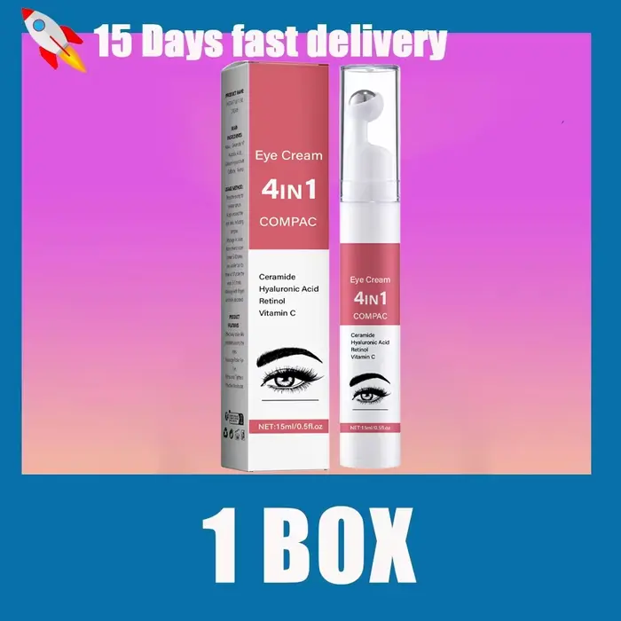 Crème pour les yeux 4 en 1 de 15 ml – Réduit les ridules, estompe les cernes, raffermit et hydrate