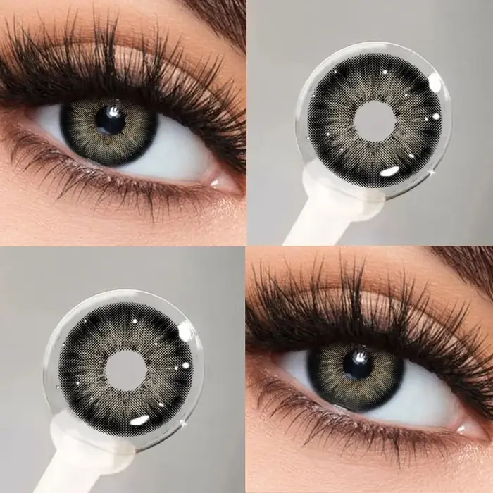 KSSEYE 1 paire de lentilles de contact colorées naturelles pour les yeux marron belles élèves cosmétiques contatos verts