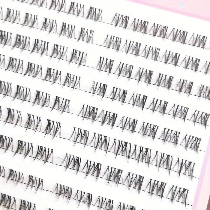 120 faux cils inférieurs naturels en grappe, faits à la main et doux pour le contour des yeux