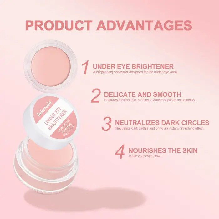 Lakerain crème anti-cernes éclaircissante pour les yeux formule de couverture nourrissante hydratante et dissimulante