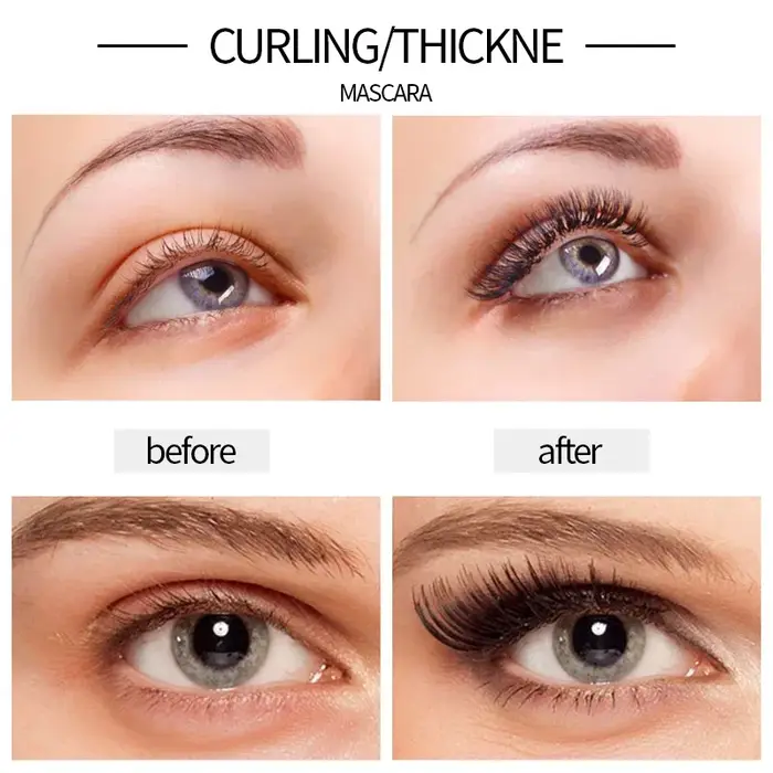 YANQINA crayon Eyeliner liquide + 4D ensemble de Mascara imperméable cosmétiques Eye Liner épais Curling