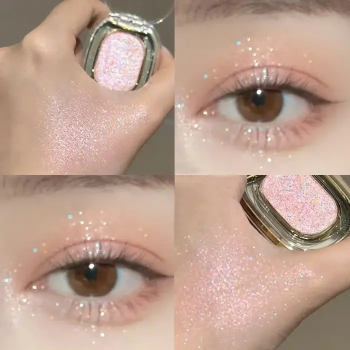 Palette de fards à paupières rose-brun multifonctionnelle