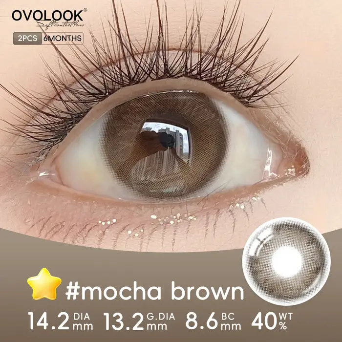 Lentilles de contact colorées de la série Cosplay vert OVOLOOK-1Pair pour les yeux avec les délinquants Cosmétiques Pupilles Eye document Lentille Myopie