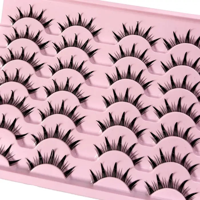 5/7/14 paires de cils Manga avec bande transparente
