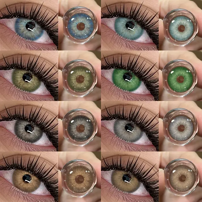 AMARA Lentilles de contact de couleur marron Look naturel