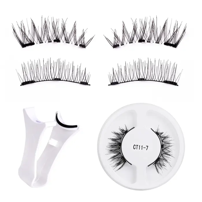 1 paire de kit de cils magnétiques réutilisables – Application facile