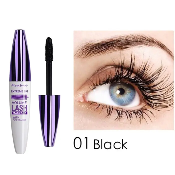 Mascara coloré volumisant et recourbant, maquillage pour les yeux arc-en-ciel, violet, bleu, noir, b