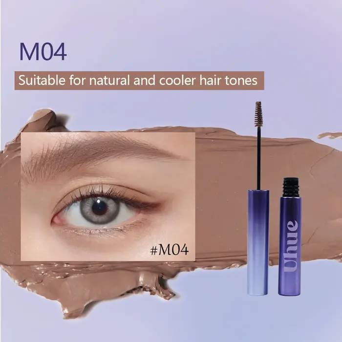 Mascara à sourcils Uhue Velvet Mist, Texture Velvet Mist, léger et sans grappes, Application lisse e