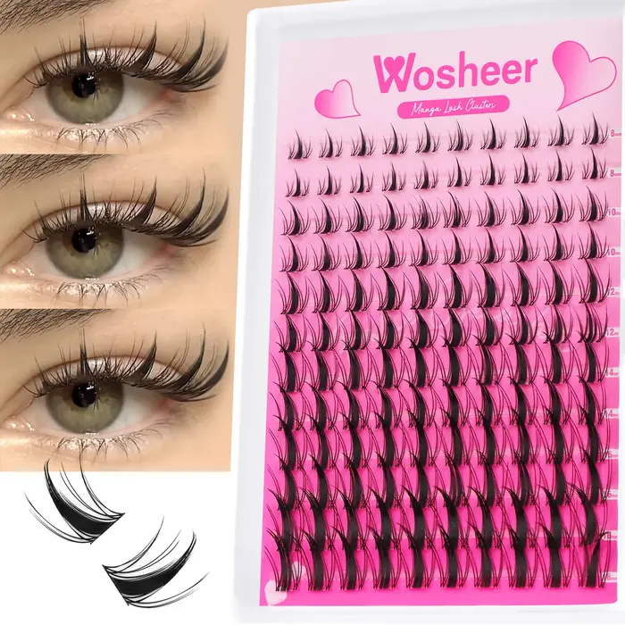 WOSHEER – Kit de grappes de cils Manga