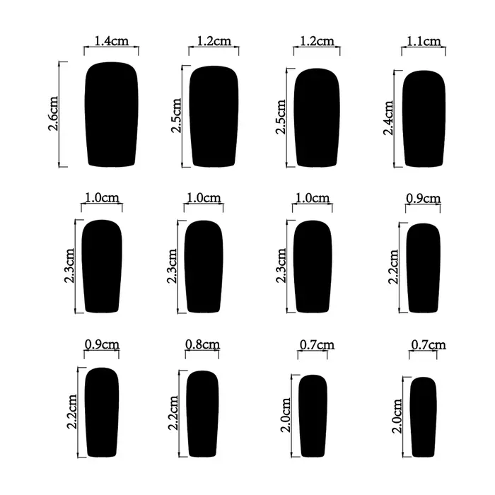 24 faux ongles style Y2K pour filles