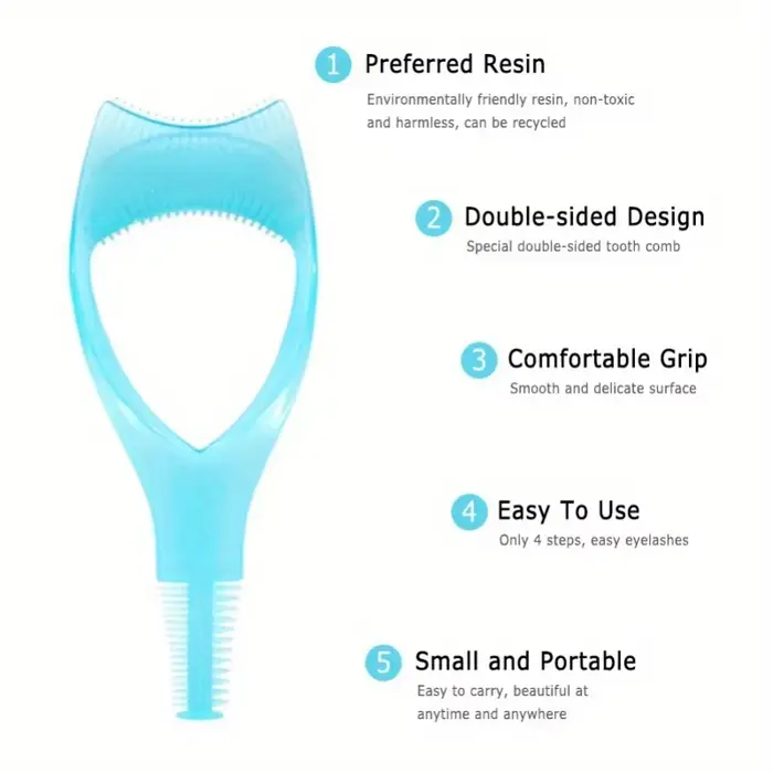 Modèle applicateur de Mascara 3 en 1 avec protection et étui pour recourbe-cils, support pour Eyelin