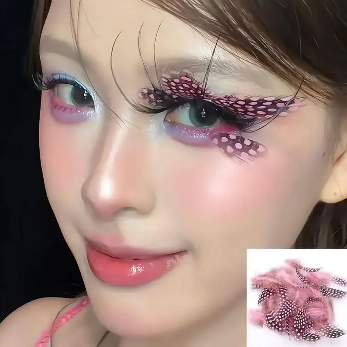 Faux cils artistiques en forme d'ailes de papillon