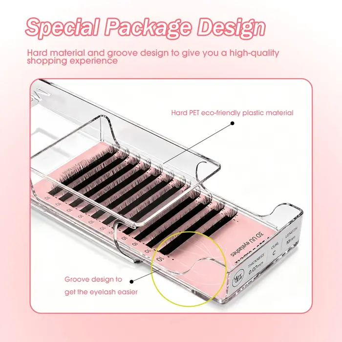 Merrdear 3D/4D/5D/6D U cils 8-15mm longueur mixte U conception sans dispersion racines Extensions De Pestanas pour le maquillage De beauté