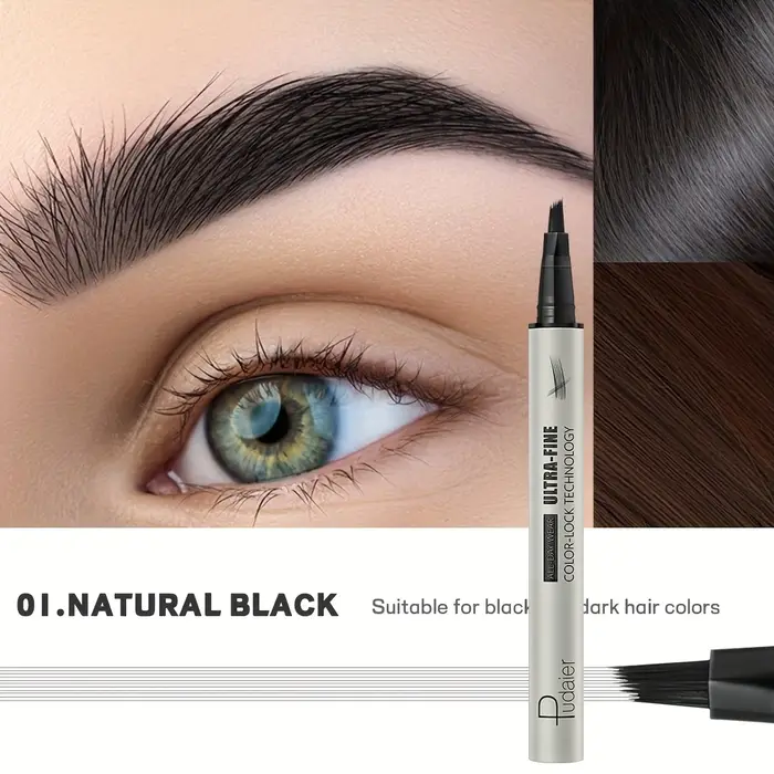 Crayon à sourcils imperméable-forme rapide, aspect naturel Ultra-fin, imperméable et résistant à la 