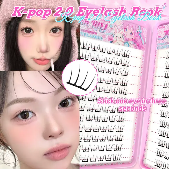 【Style K-pop 2.0】Faux cils autocollants - Pas de colle nécessaire
