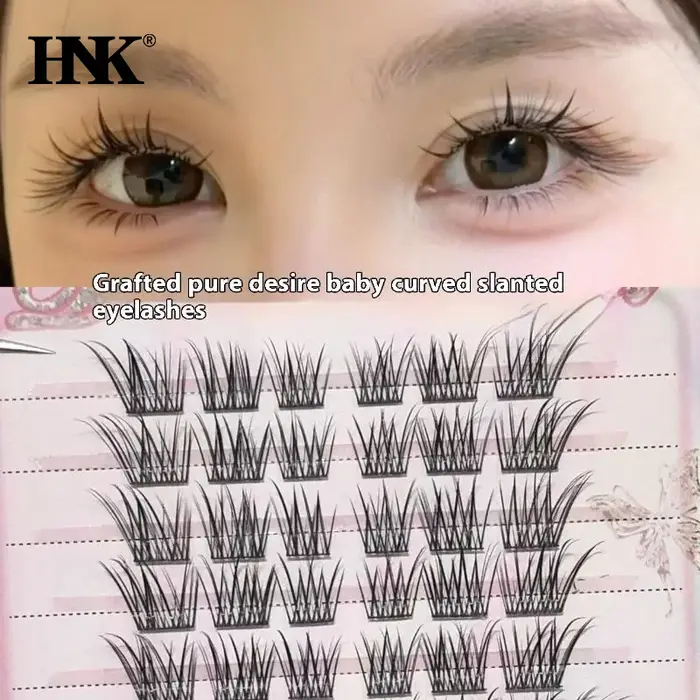 3/10 rangées de faux cils charmants inclinés volants flurry