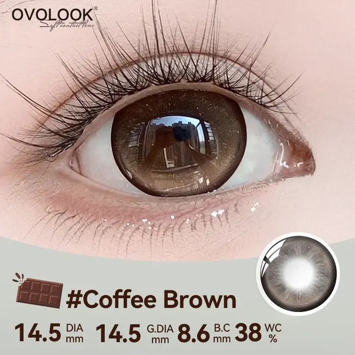 OVOLOOK - 2 paires de lentilles de contact colorées rose/bleu/vert pour maquillage